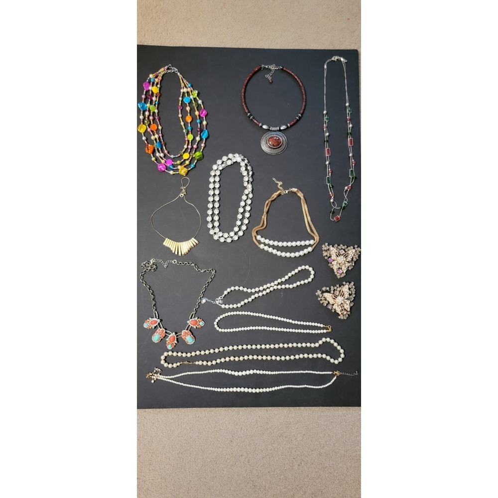 Costume Jewelry Lot Rings Necklaces Earrings Vintage